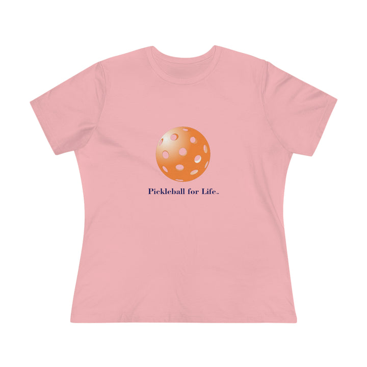 Pickleball for Life-Orange Women's Relaxed-Fit T-shirt - Great Pickleball Stuff