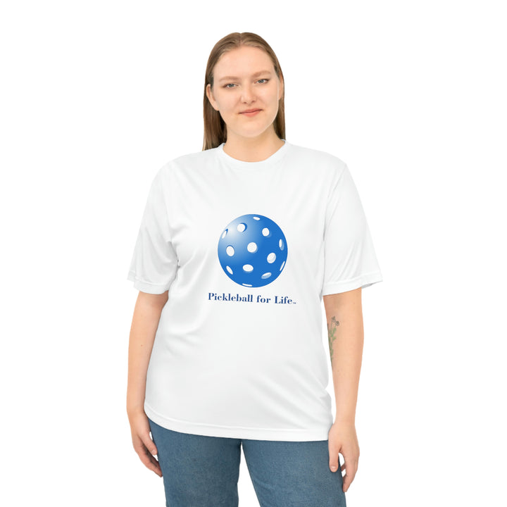 Pickleball for Life-Blue Unisex Moisture-Wicking T-Shirt - Great Pickleball Stuff