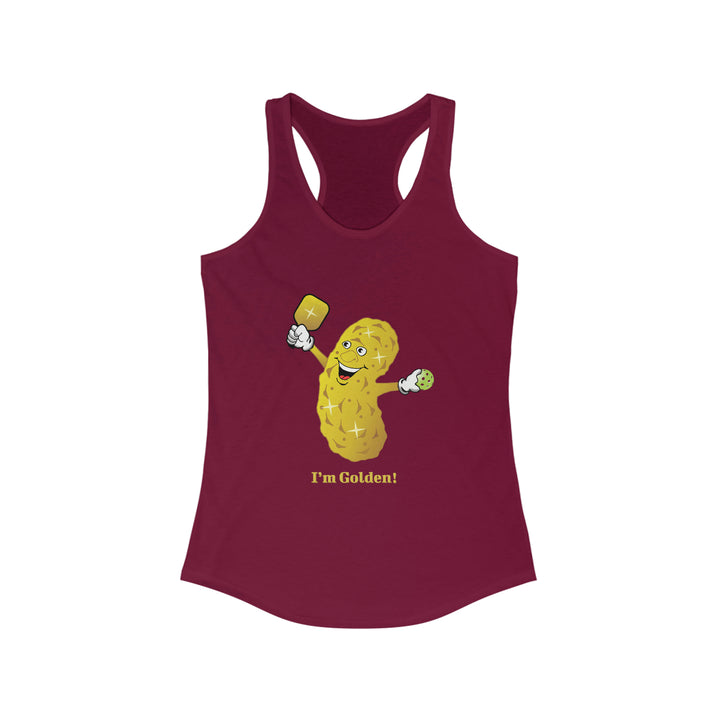 I'm Golden! Women's Racerback Tank - Great Pickleball Stuff