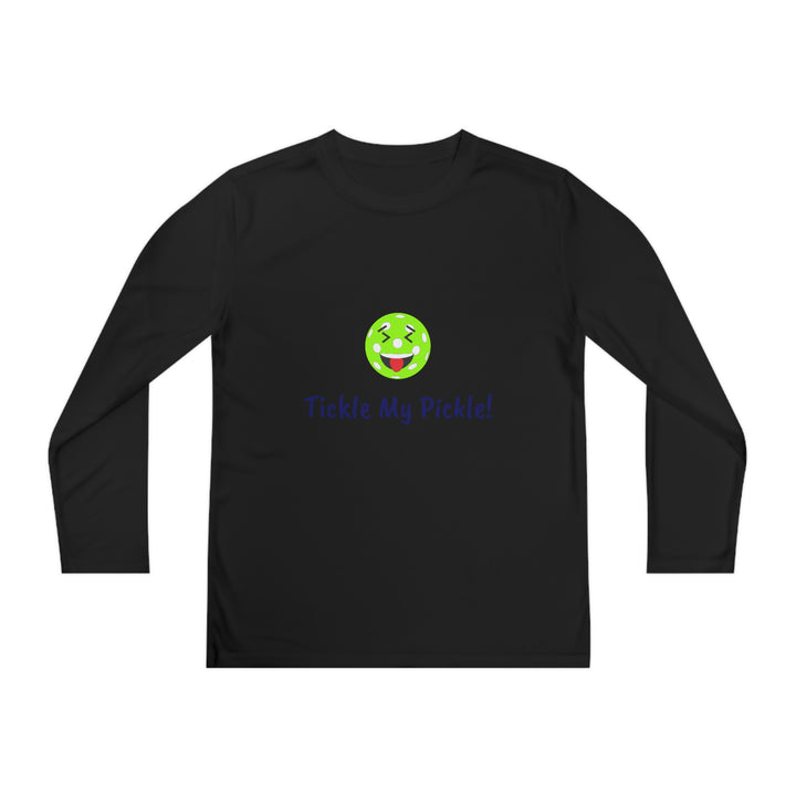 Tickle My Pickle Youth Long Sleeve Moisture-Wicking T-Shirt - Great Pickleball Stuff