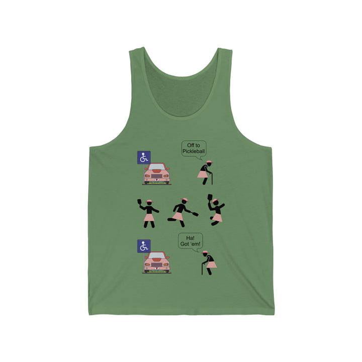 Got'em! (Old Woman) Unisex Cotton Tank - Great Pickleball Stuff