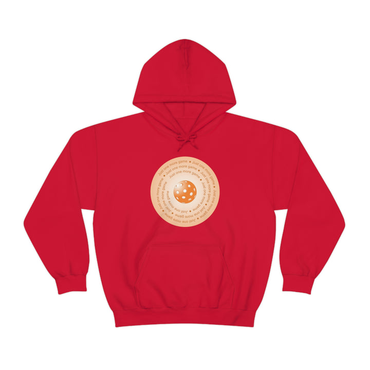 Just One More Game-Orange Unisex Hoodie - Great Pickleball Stuff