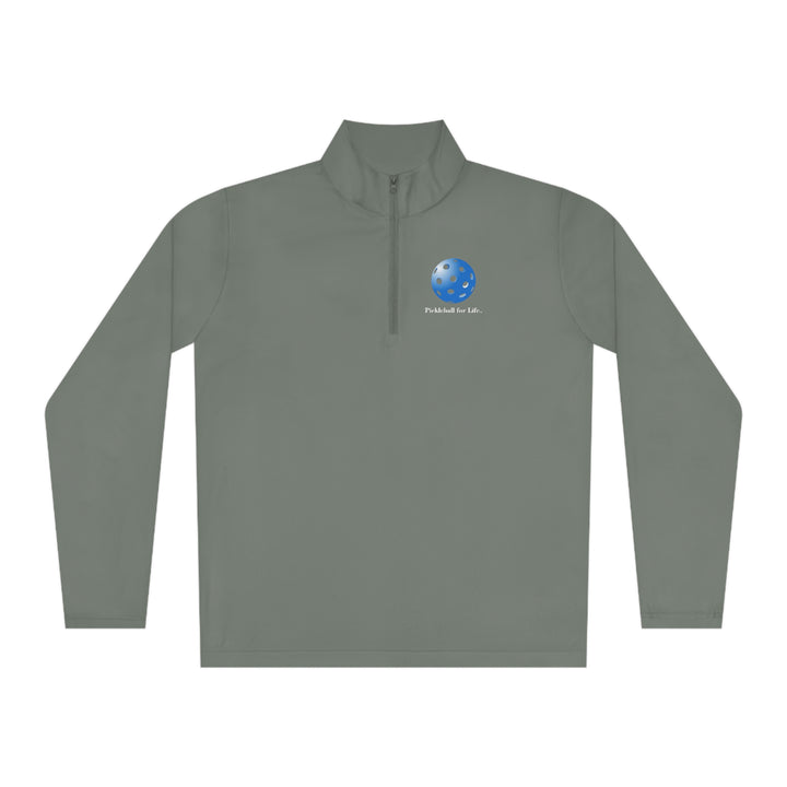 Pickleball for Life-Blue Unisex Quarter-Zip Pullover - Great Pickleball Stuff