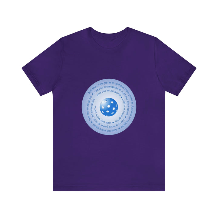 Just One More Game-Blue Unisex T-Shirt - Great Pickleball Stuff