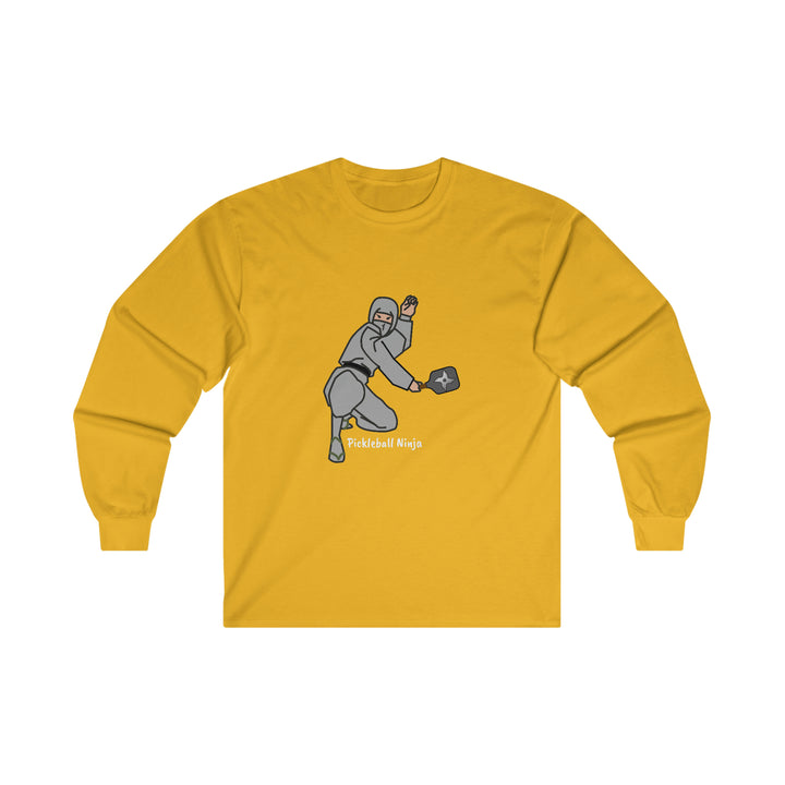 Pickleball Ninja-Male Ultra Cotton Long Sleeve Tee - Great Pickleball Stuff