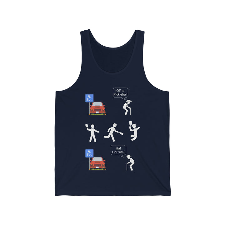 Got'em! (Old Man) Unisex Cotton Tank - Great Pickleball Stuff