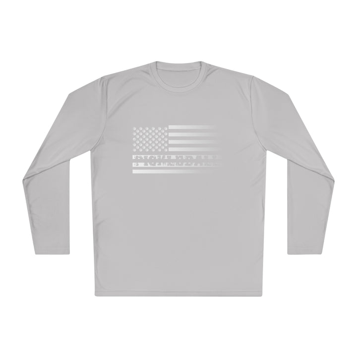 Pickleball Flag Transparent (Faded) Unisex Moisture-Wicking Long Sleeve Tee - Great Pickleball Stuff