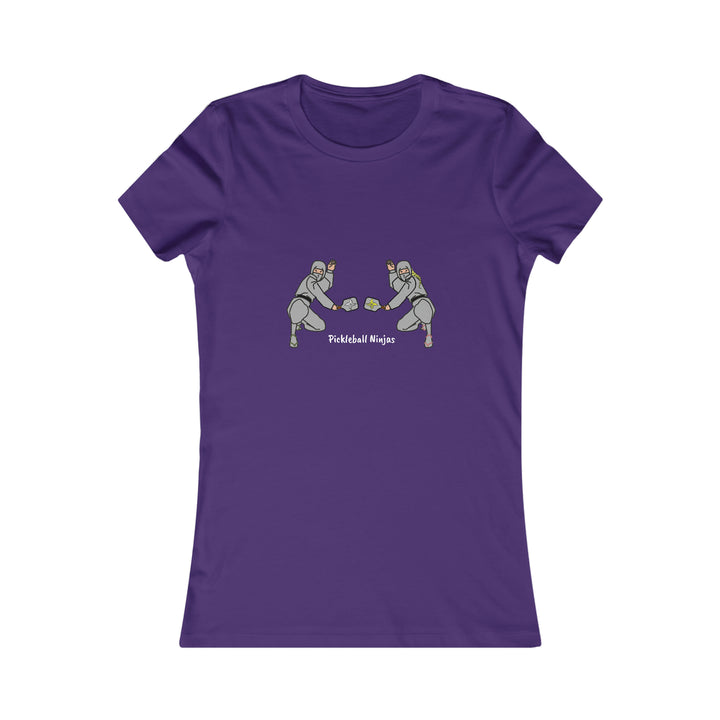 Pickleball Ninjas-Mixed Doubles Women's Slim-Fit Cotton T-Shirt - Great Pickleball Stuff