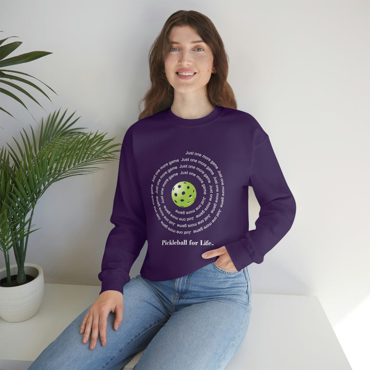 Just One More Game-Spiral Unisex Crewneck Sweatshirt - Great Pickleball Stuff