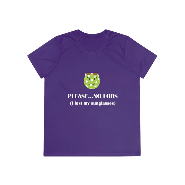 Please No Lobs-I Lost My Sunglasses Women's Moisture-Wicking T-Shirt - Great Pickleball Stuff