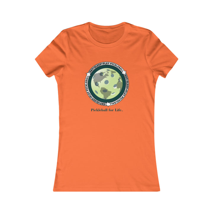 Eat Sleep Play Pickleball Women's Slim-Fit Premium Cotton T-Shirt - Great Pickleball Stuff