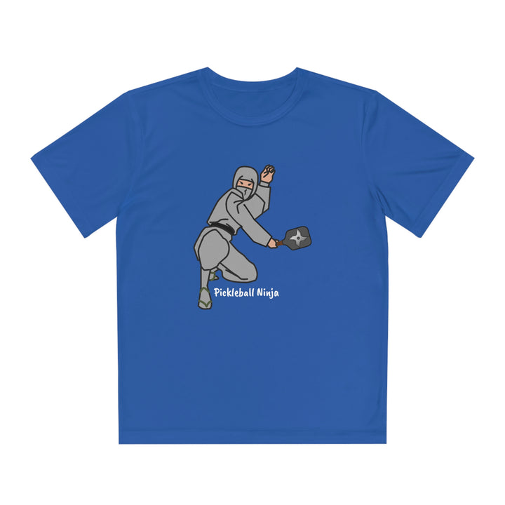 Pickleball Ninja-Male Youth Moisture-Wicking T-Shirt - Great Pickleball Stuff