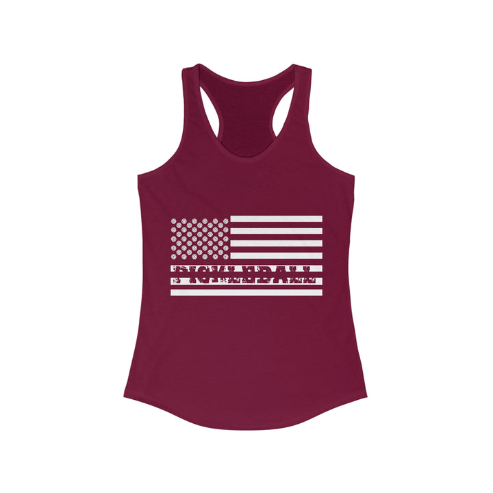 Pickleball Flag Transparent Women's Racerback Tank - Great Pickleball Stuff