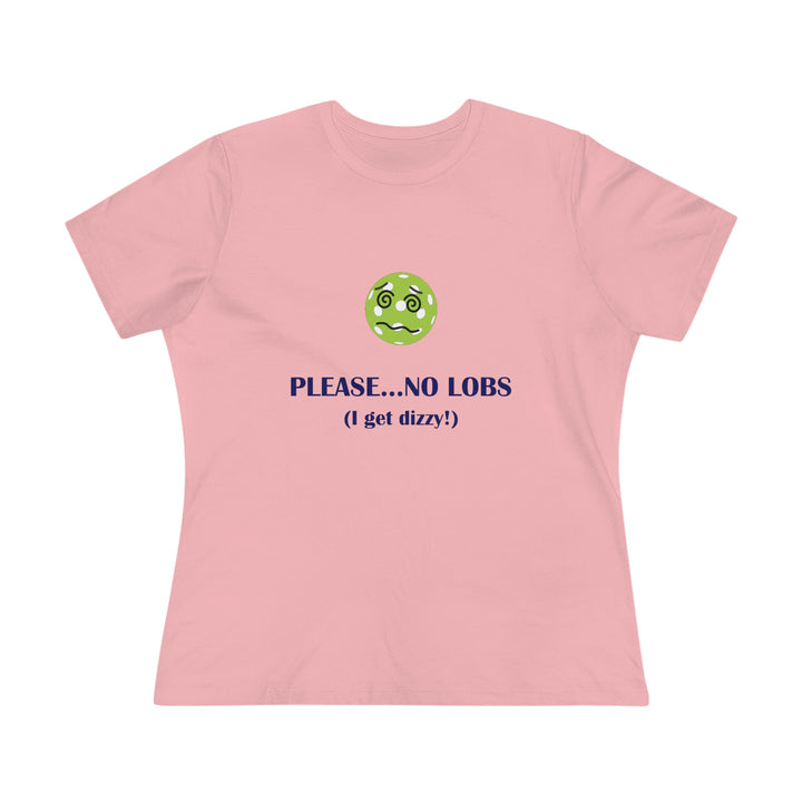 Please No Lobs-I Get Dizzy Women's Relaxed-Fit T-shirt - Great Pickleball Stuff