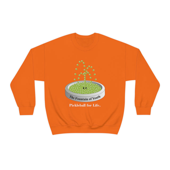 The Pickleball Fountain-Green Unisex Crewneck Sweatshirt - Great Pickleball Stuff