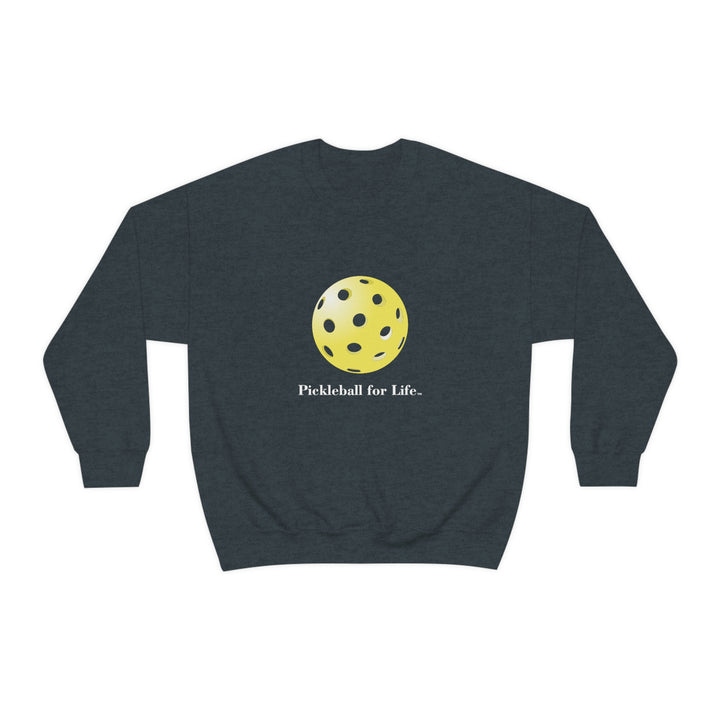 Pickleball for Life-Yellow Unisex Crewneck Sweatshirt - Great Pickleball Stuff