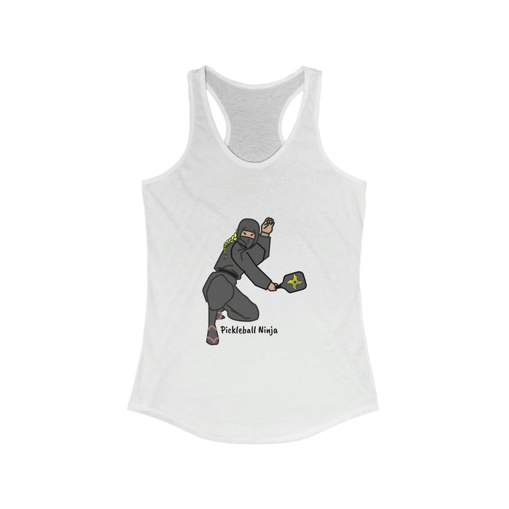 Pickleball Ninja-Female Women's Racerback Tank - Great Pickleball Stuff