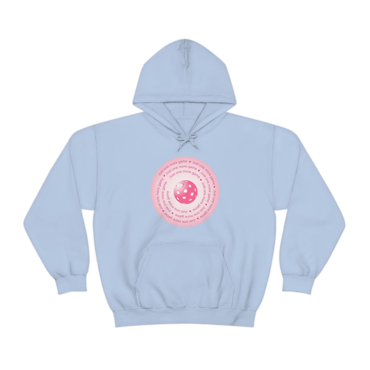 Just One More Game-Pink Unisex Hoodie - Great Pickleball Stuff