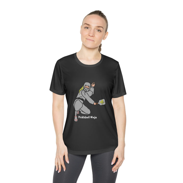 Pickleball Ninja-Female Women's Moisture-Wicking T-Shirt - Great Pickleball Stuff