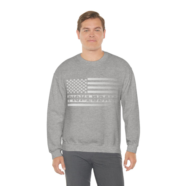 Pickleball Flag Transparent (Faded) Unisex Crewneck Sweatshirt - Great Pickleball Stuff