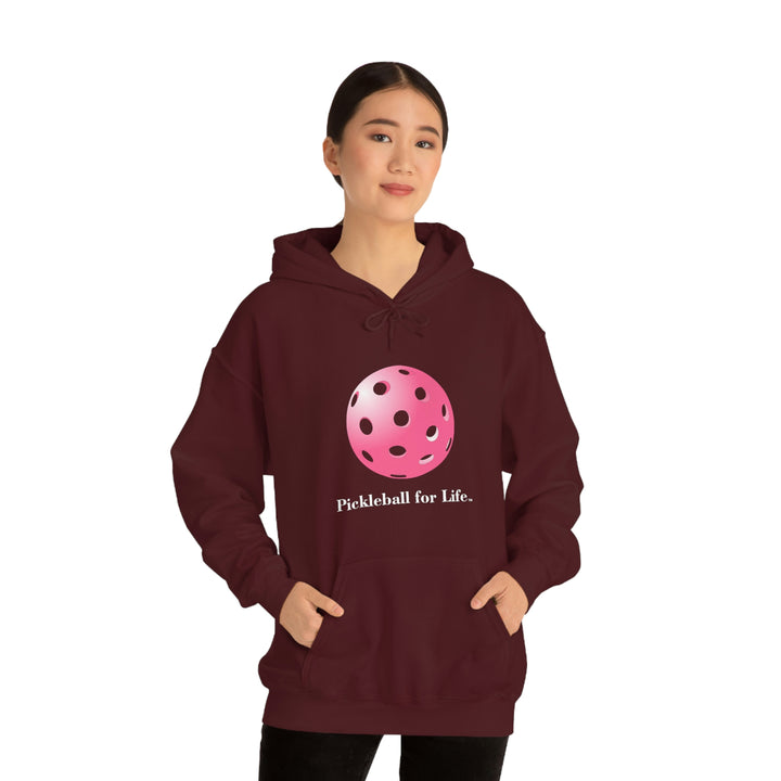 Pickleball for Life-Pink Unisex Hoodie - Great Pickleball Stuff