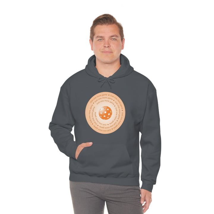 Just One More Game-Orange Unisex Hoodie - Great Pickleball Stuff