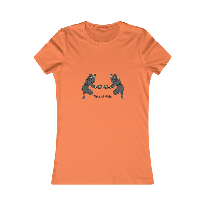 Pickleball Ninjas-Women's Doubles Women's Slim-Fit Cotton T-Shirt - Great Pickleball Stuff