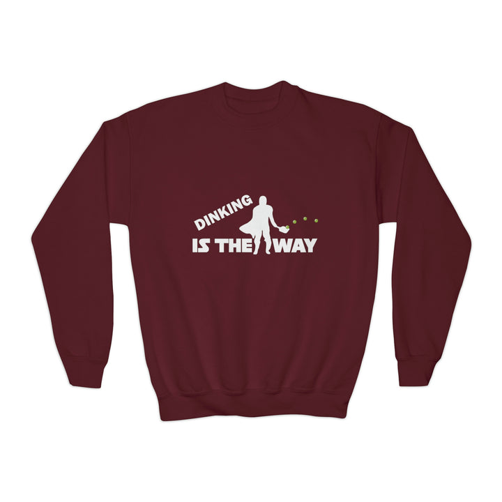 Dinking is the Way Youth Crewneck Sweatshirt - Great Pickleball Stuff