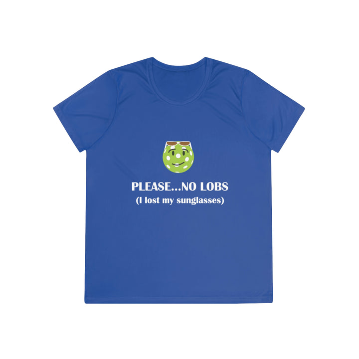 Please No Lobs-I Lost My Sunglasses Women's Moisture-Wicking T-Shirt - Great Pickleball Stuff