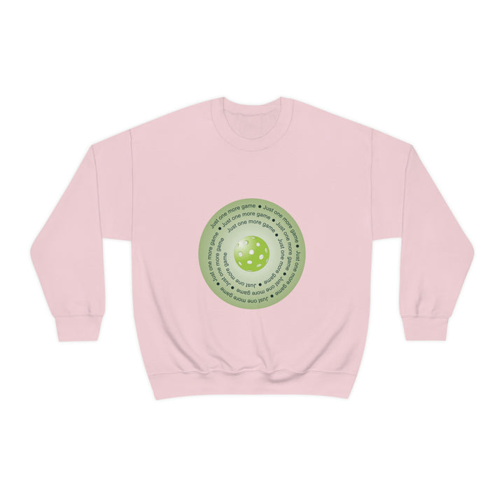 Just One More Game-Green Unisex Crewneck Sweatshirt - Great Pickleball Stuff