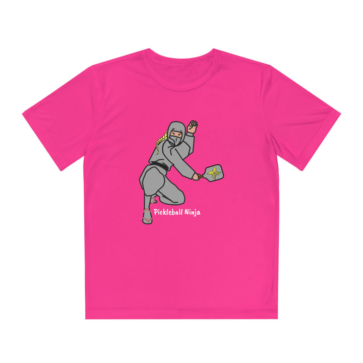 Pickleball Ninja-Female Youth Moisture-Wicking T-Shirt - Great Pickleball Stuff