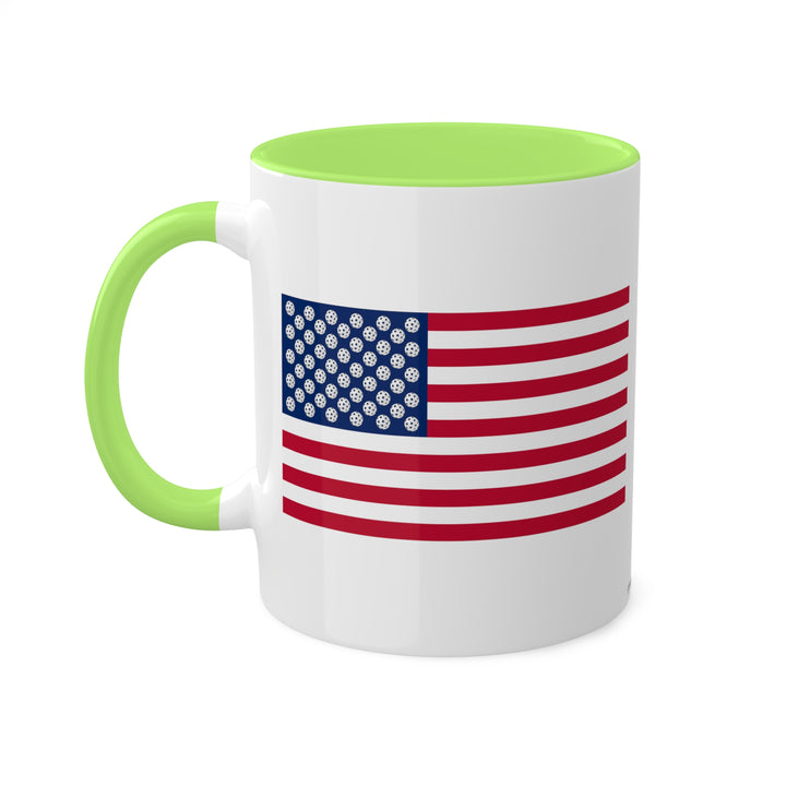 Pickleball Stars Flag Coffee Mug-Great Pickleball Stuff