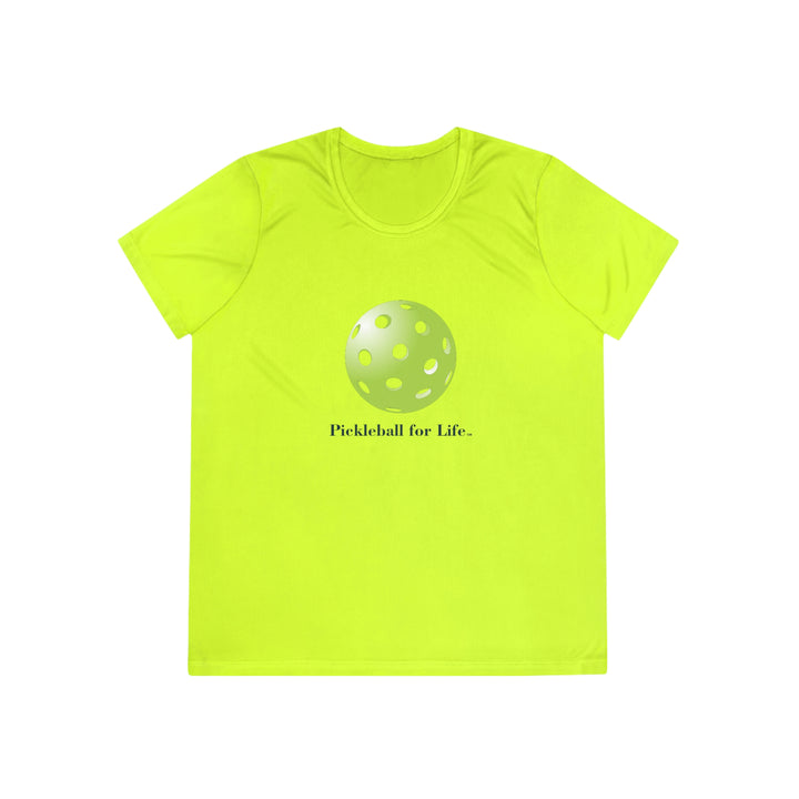 Pickleball for Life-Green Women's Moisture-Wicking T-Shirt - Great Pickleball Stuff