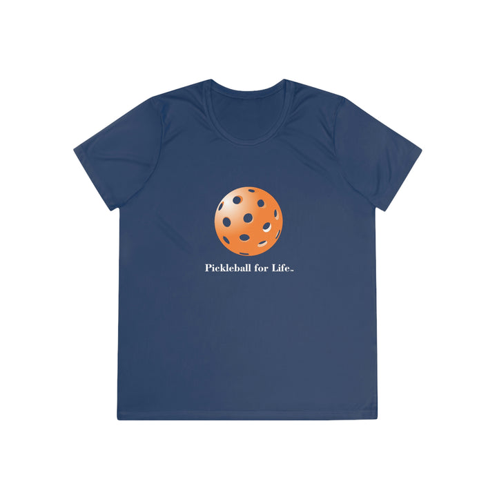 Pickleball for Life-Orange Women's Moisture-Wicking T-Shirt - Great Pickleball Stuff