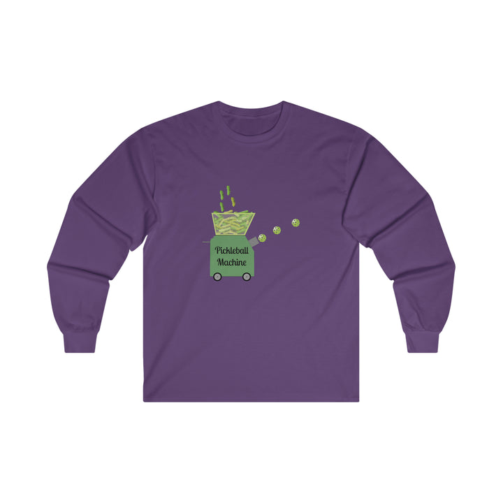 The Pickleball Machine Ultra Cotton Long Sleeve Tee - Great Pickleball Stuff