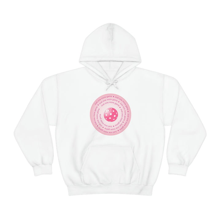 Just One More Game-Pink Unisex Hoodie - Great Pickleball Stuff