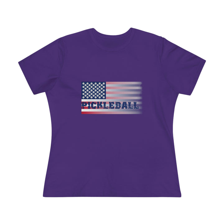 Pickleball Flag (Faded) Women's Relaxed-Fit T-shirt - Great Pickleball Stuff