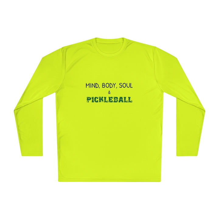 Mind, Body, Soul & Pickleball Unisex Moisture-Wicking Long Sleeve Tee - Great Pickleball Stuff