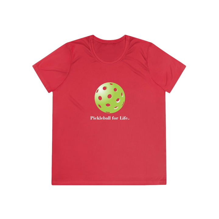 Pickleball for Life-Green Women's Moisture-Wicking T-Shirt - Great Pickleball Stuff