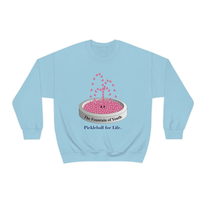 The Pickleball Fountain-Pink  Unisex Crewneck Sweatshirt - Great Pickleball Stuff