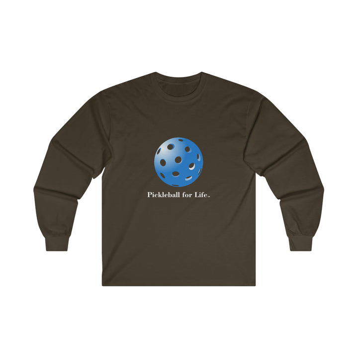 Pickleball for Life-Blue Ultra Cotton Long Sleeve Tee - Great Pickleball Stuff