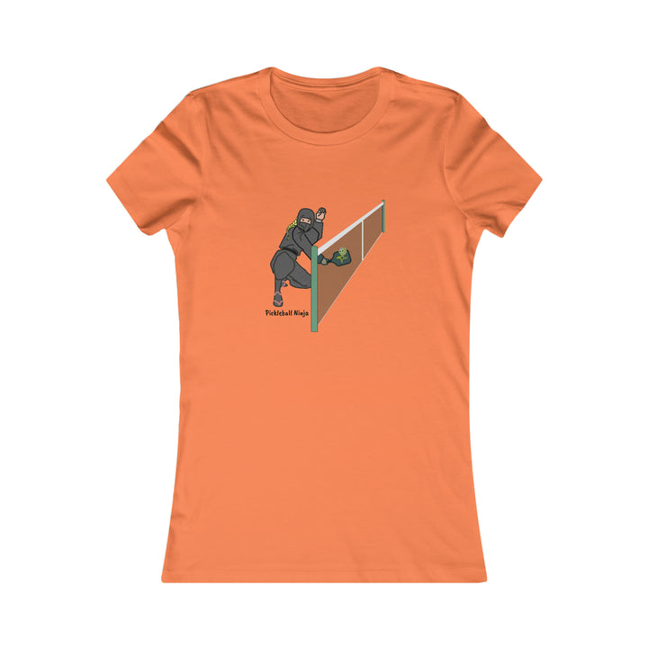 Pickleball Ninja Dinking-Female Women's Slim-Fit Premium Cotton T-Shirt - Great Pickleball Stuff