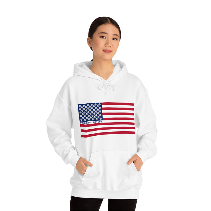 Pickleball for Life Flag Unisex Hoodie - Great Pickleball Stuff