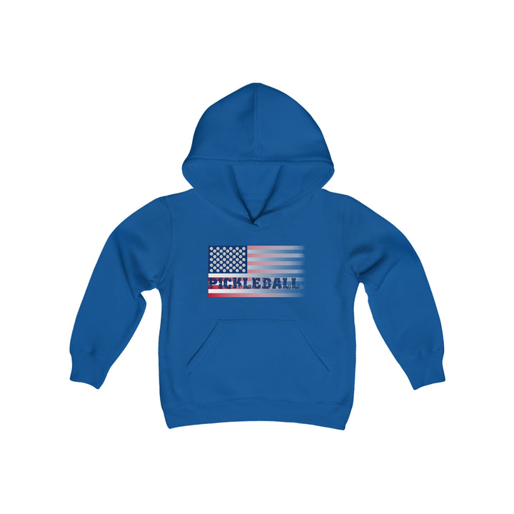 Pickleball Flag (Faded) Youth Hoodie - Great Pickleball Stuff