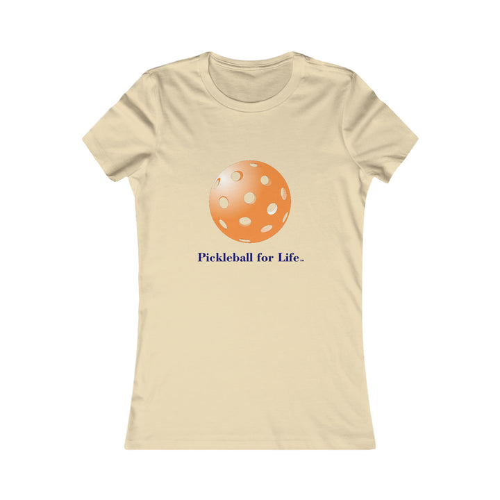 Pickleball for Life-Orange Women's Slim-Fit Premium Cotton T-Shirt - Great Pickleball Stuff