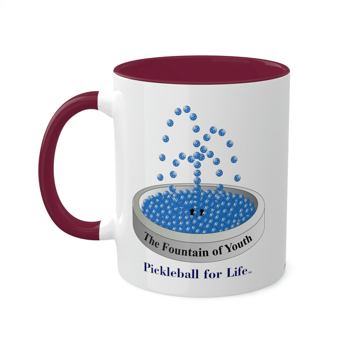 The Pickleball Fountain-Blue Coffee Mug-Great Pickleball Stuff