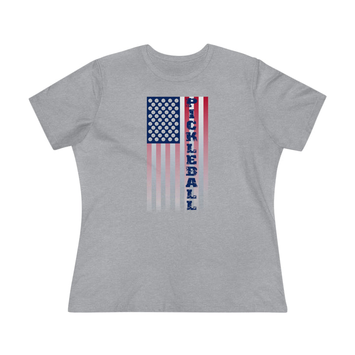 Pickleball Flag Vertical-2 (Faded) Women's Relaxed-Fit T-shirt - Great Pickleball Stuff