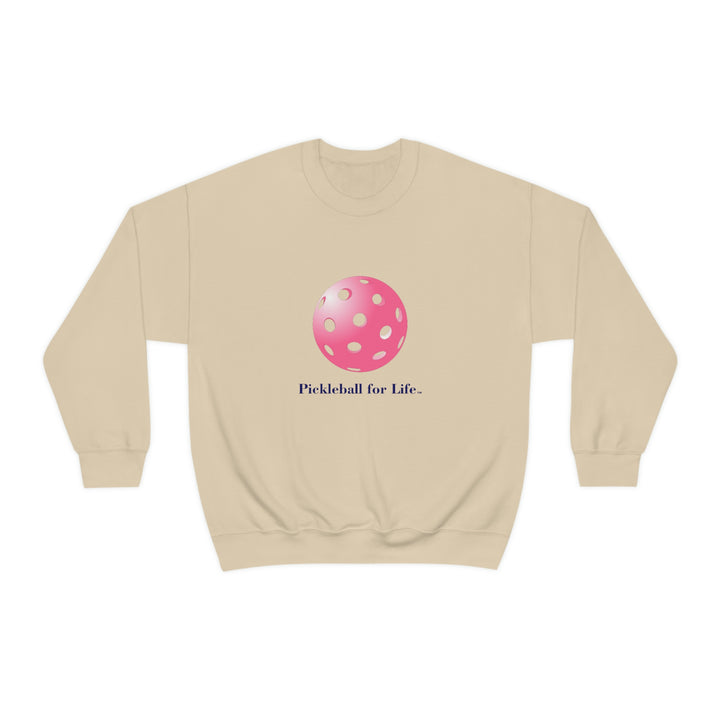 Pickleball for Life-Pink Unisex Crewneck Sweatshirt - Great Pickleball Stuff