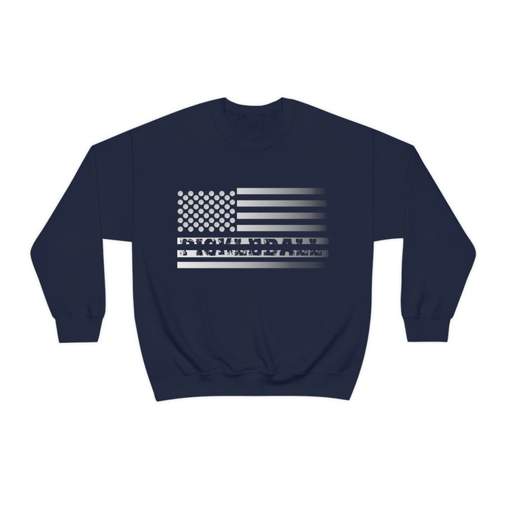 Pickleball Flag Transparent (Faded) Unisex Crewneck Sweatshirt - Great Pickleball Stuff