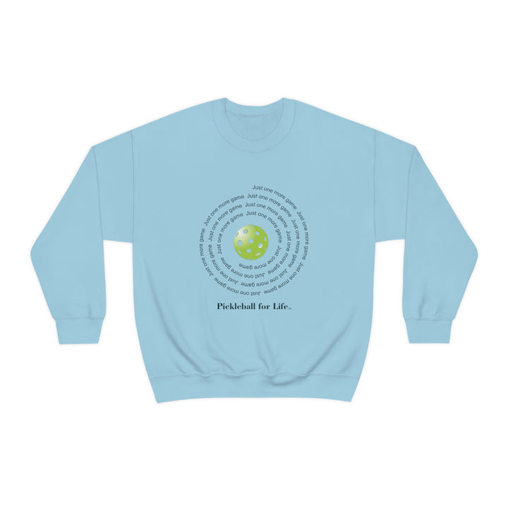 Just One More Game-Spiral Unisex Crewneck Sweatshirt - Great Pickleball Stuff